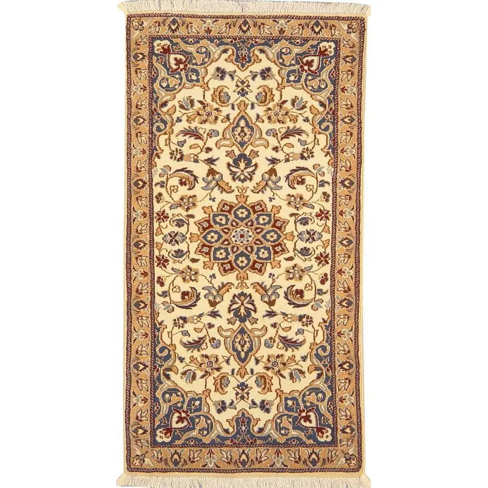 One Of The Kind Persian Nain Rug 4'1" x 2'1"